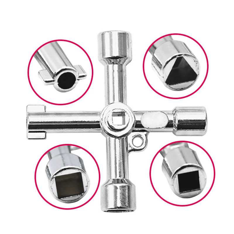 Clé Douille - KeyWrenchCross™ - Carré d'argent - Fourniture Auto