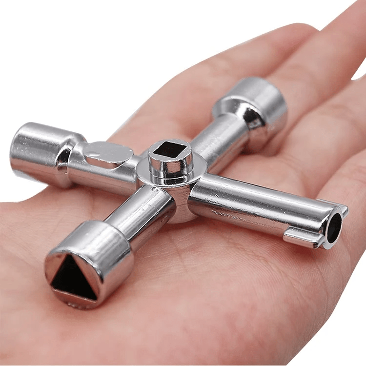 Clé Douille - KeyWrenchCross™ - Carré d'argent - Fourniture Auto