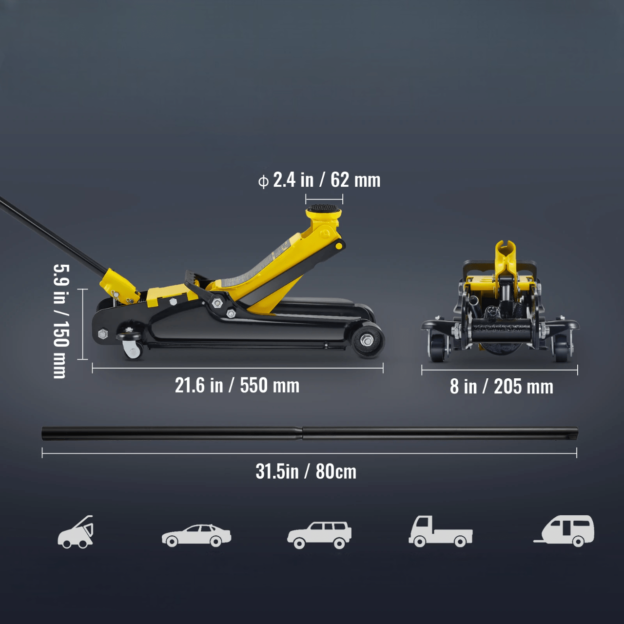 Cric Pneumatique - HydraulicPneumatic™ - Fourniture Auto